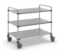 Mesa rodante de acero inoxidable VARITHEK SERVO+ LxAxH 1070 x 670 x 950 mm, cama 1000 x 600 mm