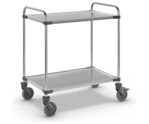 Mesa rodante de acero inoxidable VARITHEK SERVO+ LxAxH 870 x 570 x 950 mm, cama 800 x 500 mm