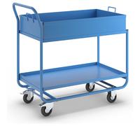 Mesa rodante eurokraft pro, con cubeta, extraíble