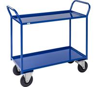 Mesa rodante KM41 Kongamek, 2 pisos con remate, L x A x H 1070 x 550 x 1000 mm