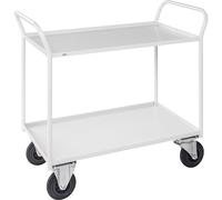 Mesa rodante KM41 Kongamek, 2 pisos con remate, L x A x H 1070 x 550 x 1000 mm