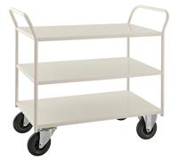 Mesa rodante KM41 Kongamek, 3 pisos con remate, L x A x H 1070 x 550 x 1000 mm
