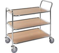 Mesa rodante Kongamek, 3 pisos, L x A x H 1020 x 555 x 965 mm