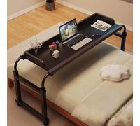 Mesa rodante médica, altura ajustable, escritorio sobre la cama con ruedas, estación de trabajo móvil para computadoras, deflector de escritorio, adecuada para uso doméstico y de oficina