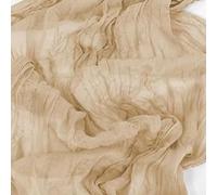 Mesa rústica bohemia de gasa para camino para mesas de Pascua, fabricada con poliéster para un rendimiento resistente al color y a las arrugas en eventos (marrón claro)