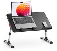 Mesa, SAIJI Mesa Plegable,Altura Ajustable, con 4 ángulos Ajustables, Plegable lapdesk, para sofá, Suelo, Trabajar, estudiar, Leer, Escribir, caben hasta 17 "portátil (60 * 33cm Negro)