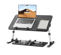 Mesa, SAIJI Mesa Plegable,Altura Ajustable, Soporte para Computadora Portatil en 5 Alturas, para sofá, Suelo, Trabajar, estudiar, Leer, Escribir, caben hasta 17 "portátil (52 * 30cm Negro)