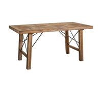 Mesa salon de madera y metal marrón 160x80x77.5
