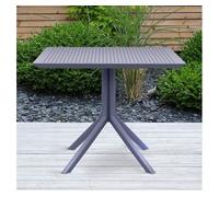 Mesa sky plástico gris oscuro 80x80x74 cm