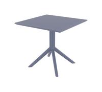 Mesa sky plástico gris oscuro 80x80x74 cm