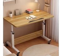 Mesa sobre cama con ruedas giratorias, escritorio de altura ajustable para comer, trabajar y estación de trabajo superior inclinable para uso en cama y sofá