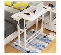 Mesa sobre la Cama Escritorio para computadora portátil Mesa de Comedor Plegable Soporte para computadora portátil móvil Mesita de Noche para Libros, Notas de Conferencia (Color: Madera Natural)