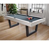 Mesa transformable - Billar y Ping-pong - Color blanco y negro - L213,4 x P111,8 x Alt. 78,5 cm - MELIAN