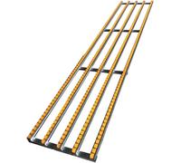 Mesa transportadora ligera - Rodillo portátil de plástico ABS con 3 toboganes, longitud 300 cm, ideal para manipulación de mercancías en almacén y soluciones logísticas de fábrica