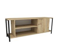 Mesa TV,100% Tablero de aglomerado rechapado en melamina, Color Fieltro Negro