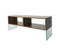 Mesa tv,100% tablero de aglomerado rechapado en melamina, color nogal H.35