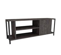 Mesa tv,100% tablero de aglomerado rechapado en melamina, color oscuro marrón negro