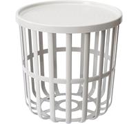 BranQ - Home essential, Mesa de café Zen de diseño, Funcional y Moderna, Fabricada en plástico ABS BPA, con Funda extraíble, Color Crema