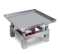 Mesa vibradora de hormigón, banco de prueba de vibración de acero inoxidable de 19.6 pulgadas para moldeo de moldes y bloques, plataforma duradera para pruebas de hormigón y análisis de vibraciones