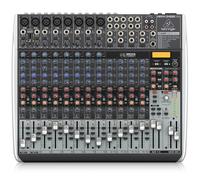 Mezclador Behringer XENYX QX2222USB Premium de 22 entradas y 2/2 buses con preamplificadores de micrófono y compresores XENYX, procesador Klark Teknik Multi-FX, opción inalámbrica e interfaz USB/audio