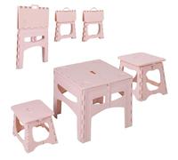 Mesa y 2 sillas plegables para niños, conjunto de 3 piezas para casa y jardín