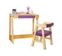 Mesa Y Silla De Estudio De Madera Maciza para NiñOs, Escritorio De Casa Que Se Puede Levantar, Una Mesa Y Una Silla