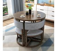 Mesa y sillas que ahorran espacio, juego de mesa y sillas 4, mesa de comedor redonda, mesa de comedor baja, mesa que ahorra espacio para sala de estar, cocina, sala de conferencias, sala de recepción