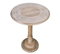 Mesas auxiliares para sala de estar, mesa auxiliar de madera, mesa auxiliar pequeña, mesita de noche, mesa de entrada para revistas, libros y plantas, 18 x 22 pulgadas, color blanco lavado
