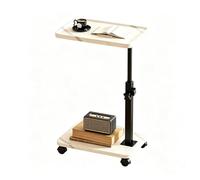 Mesas Auxiliares para Salon Modernas Altura Ajustable de 45-80 cm Mesa Auxiliar con Ruedas para Comer en La Cama Fácil Montaje para Oficina Sala de Estar Estudio Balcón(Natural)