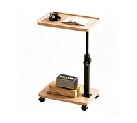 Mesas Auxiliares para Salon Modernas Altura Ajustable de 45-80 cm Mesa Auxiliar con Ruedas para Comer en La Cama Fácil Montaje para Oficina Sala de Estar Estudio Balcón(White)