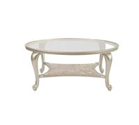 Mesas Auxiliares Pequeñas Mesa de Centro Moderna Mesa de té de vidrio moderna, mesa de té pequeña for el hogar, mesa de té redonda de madera maciza, mesa de centro con almacenamiento Mesas de Centro p