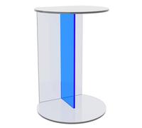 Mesas auxiliares pequeñas para dormitorio Mesa auxiliar acrílica de lujo con luz nórdica, mesa esquinera moderna for salón, mesa de té pequeña for el hogar Mesa auxiliar para guardería con espacio de