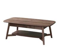 Mesas auxiliares pequeñas para dormitorio Mesa de centro de nogal negro, mesa de centro moderna y sencilla de madera maciza, muebles de sala de estar de estilo chino, adecuados for el hogar y la Ofici
