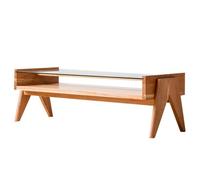 Mesas auxiliares pequeñas para el dormitorio Mesa de centro de madera maciza Madera de cerezo nórdico Sala de estar en casa Mesa de té rectangular Mesa de centro retro simple Mesa auxiliar para
