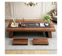 Mesas Baja para Comer En El Suelo, Mesa Central Rústica para Sala De Estar, Estilo Zen Japonés, Mesa De Té Japonesa De Madera Maciza, para Zonas De Relajación En El Hogar(120 * 60 * 35 Single Table)