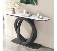 Mesas Consola con Almacenamiento, Escritorio para Pasillo, Mesa Auxiliar Estrecha, Mesa Consola con Estructura metálica geométrica para Entrada, detrás del sofá y Sala de Estar.