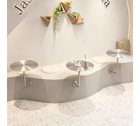 Mesas de bar espaciales pequeñas Mesa de cafetería con mostrador montada en la pared en forma de L para restaurante,bar,té,patio al aire libre,mesa decorativa pequeña,fácil de limpiar(50x50x45cm)