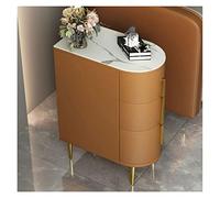 mesas de Café Mesa auxiliar estrecha con cajón, mesa auxiliar de madera maciza, mesa de 3 niveles, mesita de noche delgada, mesa auxiliar for sofá pequeño for espacios pequeños, for sala de estar y do