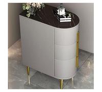 mesas de Café Mesa auxiliar estrecha con cajón, mesa auxiliar de madera maciza, mesa de 3 niveles, mesita de noche delgada, mesa auxiliar for sofá pequeño for espacios pequeños, for sala de estar y do