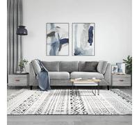 Mesas de centro 2 uds madera ingeniería gris Sonoma 50x50x40 cm