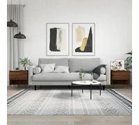 Mesas de Centro (2 Unidades), Material Madera de Ingeniería y Metal, Diseño Moderno con Cajón, Robles y Estables, Mesa Auxiliar Sofá,para Salón o Sala de Estar, Color Roble Marrón, 50x46x50 cm