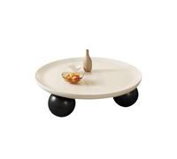 Mesas de centro circulares pequeñas para sala de estar con 3 patas de bola, mesa auxiliar moderna y simple, elegante y funcional para el hogar, dormitorio, apartamento, oficina, fácil montaje