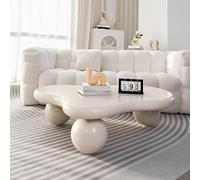Mesas de centro en forma de nube para sala de estar, mesa central de nube interior irregular moderna, mesa de centro moderna y simple de dibujos animados con 4 patas, para muebles de sala de estar