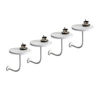 Mesas de Centro pequeñas de Pared, Estilo Moderno, Mesa de cóctel Redonda pequeña con Acabado en Hierro Blanco para Comedor, cafetería, bistró, Bar de Ocio, sofá Lateral de Pared