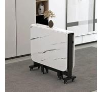 Mesas de Cocina Plegable, Mesa de Comedor Plegable Rectangular Móvil con 8 Ruedas Universales for Cenas Familiares, Mesa de Trabajo y Estudio Temporal, Mesa Auxiliar