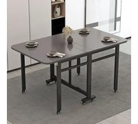Mesas de Cocina Plegable, Mesa de Comedor Plegable Rectangular Móvil con 8 Ruedas Universales for Cenas Familiares, Mesa de Trabajo y Estudio Temporal, Mesa Auxiliar