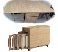 Mesas de comedor Juego de mesa de comedor plegable, Mesas de comedor modernas de mediados de siglo Con tablero de madera impermeable Muebles de comedor Fácil montaje for 6-8 personas Ahorro de espacio