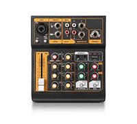 Mesas de mezclas de estudio, mezclador de DJ Mezclador de audio portátil de 4 canales Consola de música DJ con alimentación de 48 V para DJ Live Web Show Mezcladores en vivo