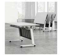 Mesas de seminario móviles para reuniones dinámicas, mesa de conferencias plegable para negocios, escritorio ejecutivo para áreas de recepción, mesa de sala de entrenamiento (160 x 50 x 75 cm)