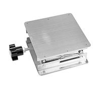 Mesas elevadoras Kuuleyn, plataforma elevadora de laboratorio de acero inoxidable, soporte, estante de tijera 100 * 100 * 160mm (Black Handle)